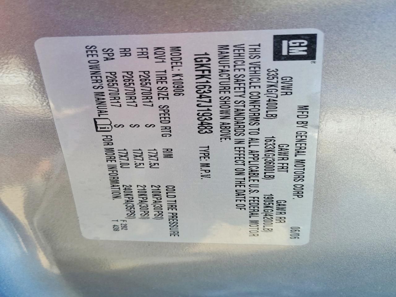 2007 GMC Yukon xl K1500