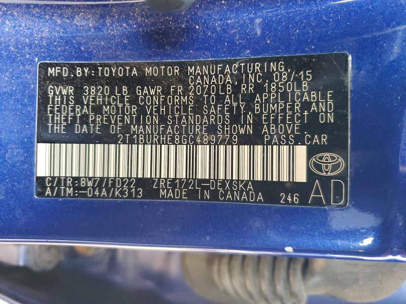 2016 Toyota Corolla s Plus