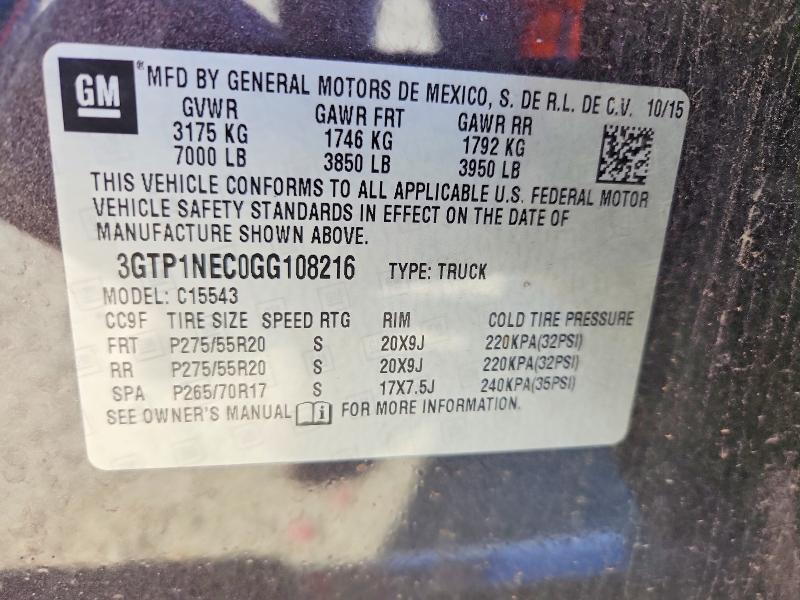 2016 GMC Sierra C1500 slt