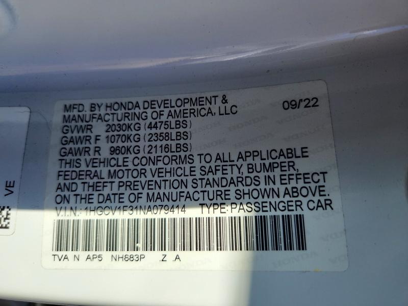 2022 Honda Accord Sport