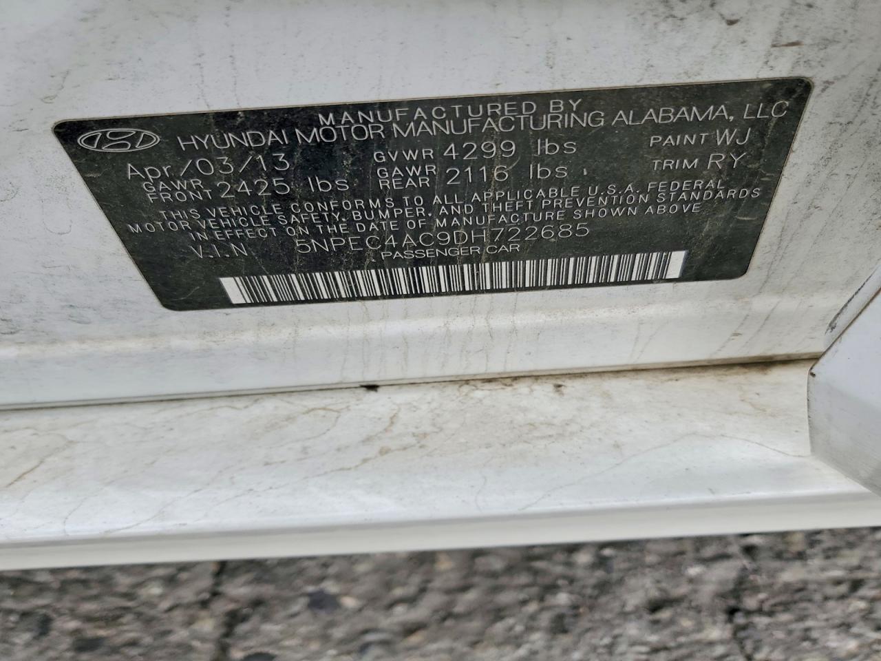 2013 Hyundai Sonata se
