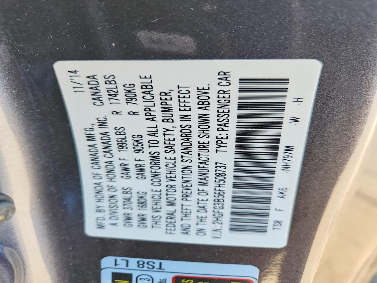 2015 Honda Civic lx