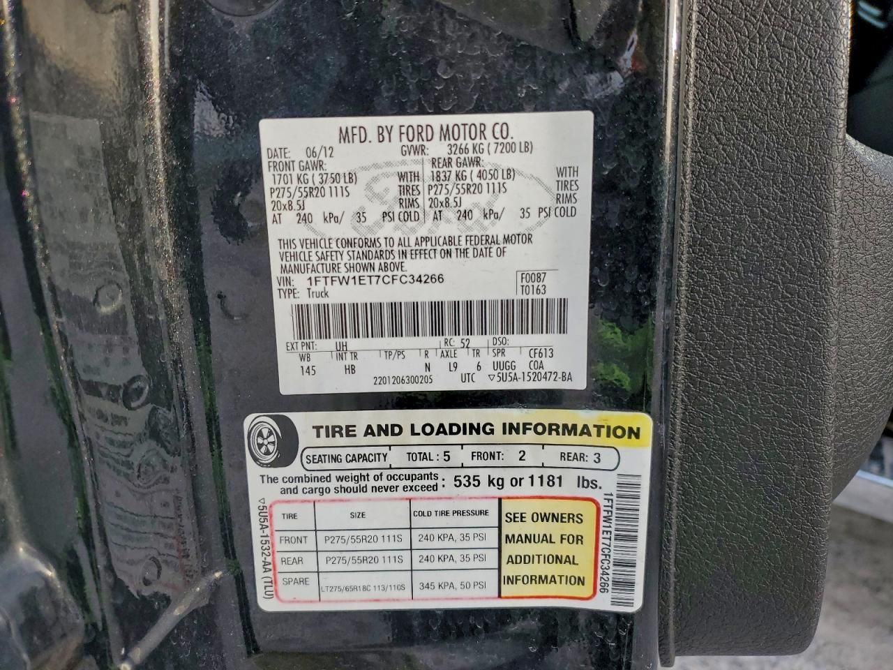 2012 Ford F150 Supercrew