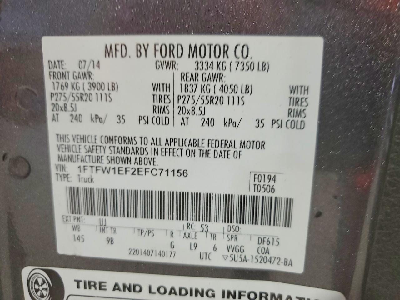 2014 Ford F150 Supercrew