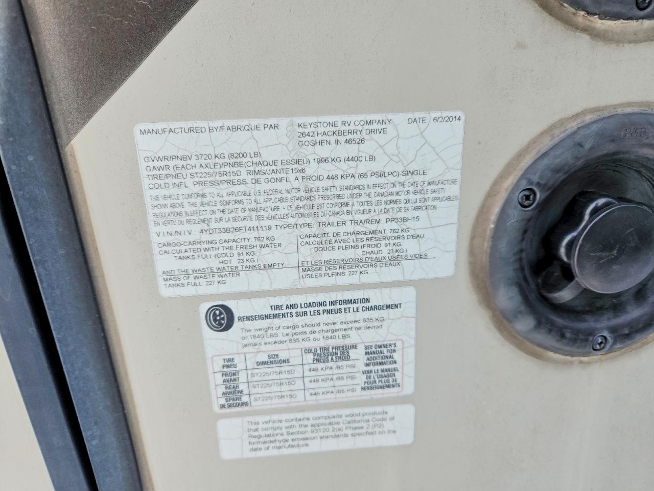 2015 Keystone Passport 33BH