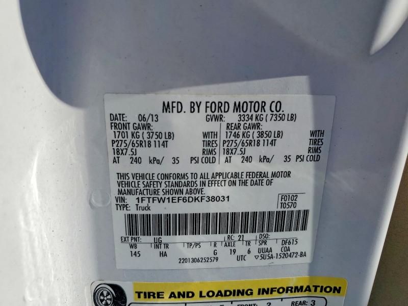 2013 Ford F150 Supercrew