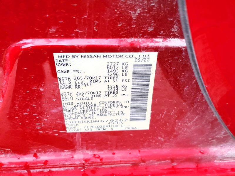 2022 Nissan Frontier s