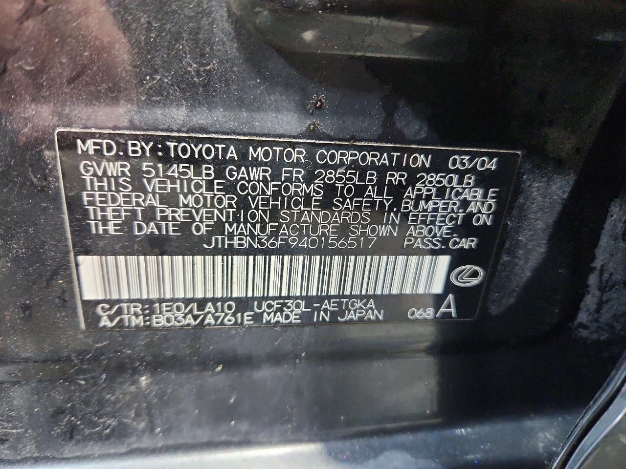 2004 Lexus Ls 430