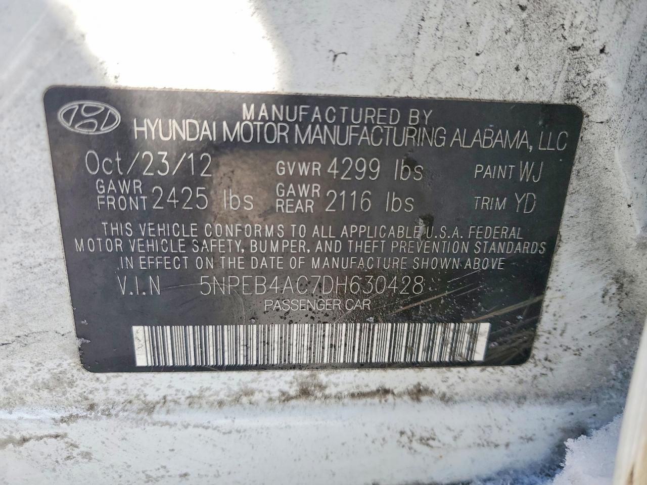 2013 Hyundai Sonata gls