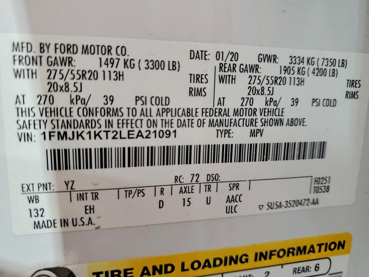 2020 Ford Expedition max Limited