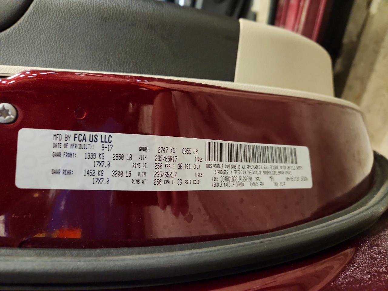 2018 Chrysler Pacifica Touring l