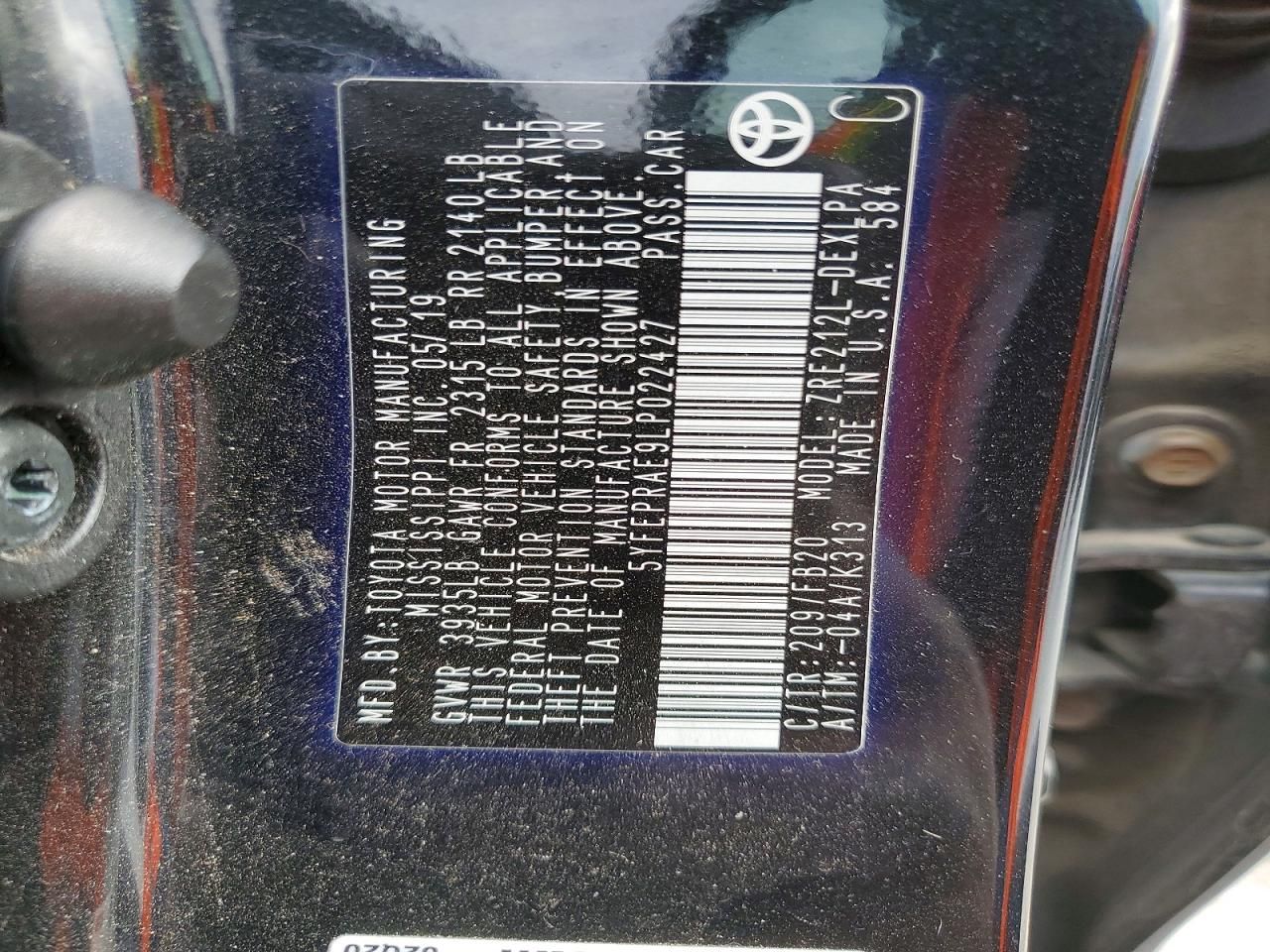 2020 Toyota Corolla le