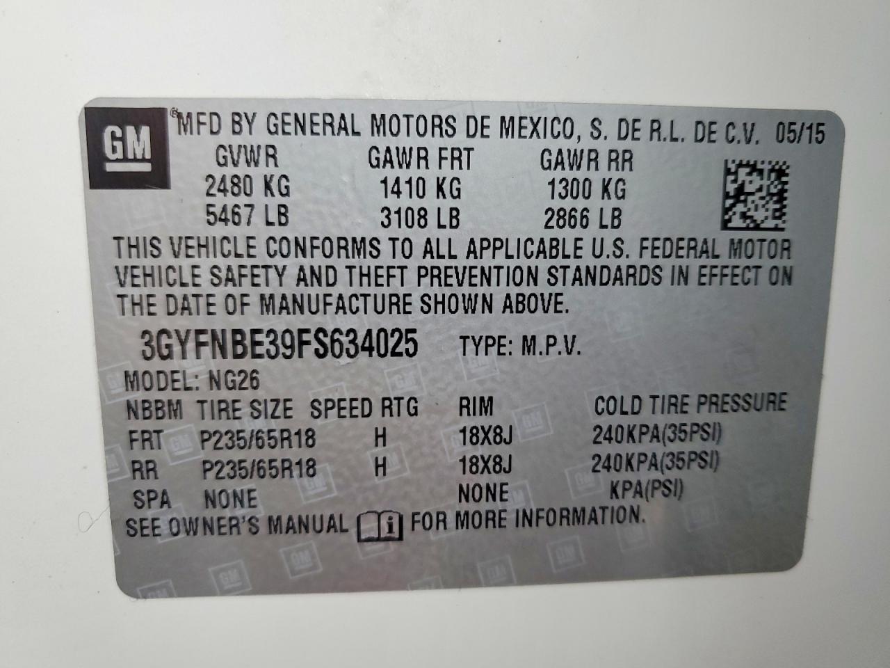 2015 Cadillac Srx Luxury Collection