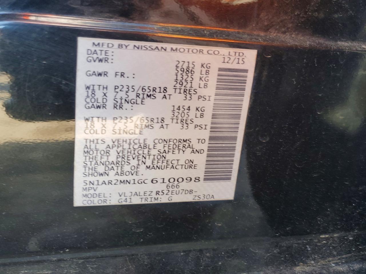 2016 Niss Pathfinder