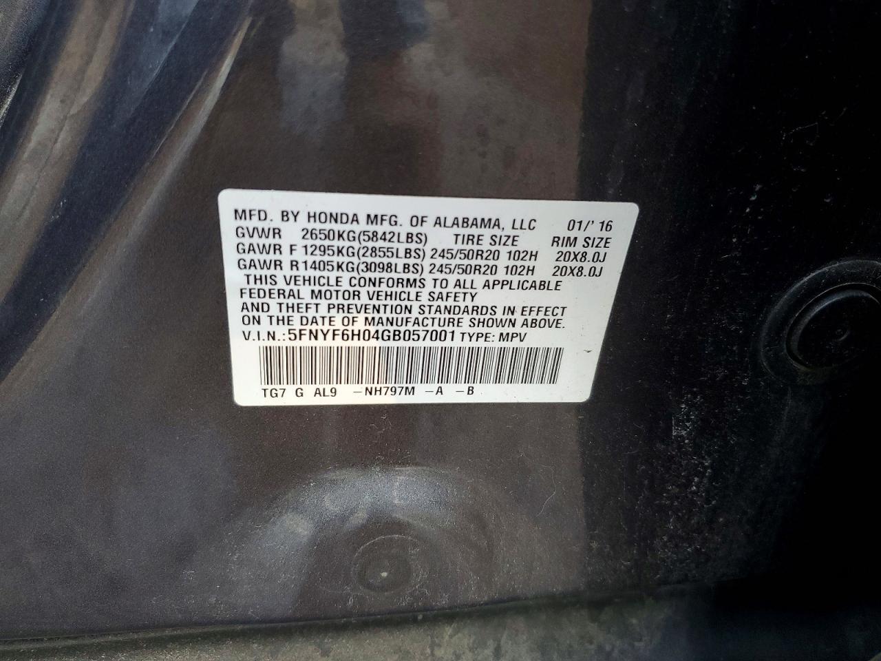 2016 Honda Pilot Elite