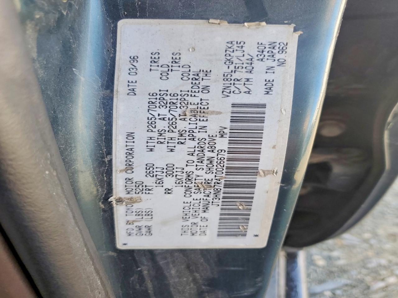 1996 Toyota 4runner Limited