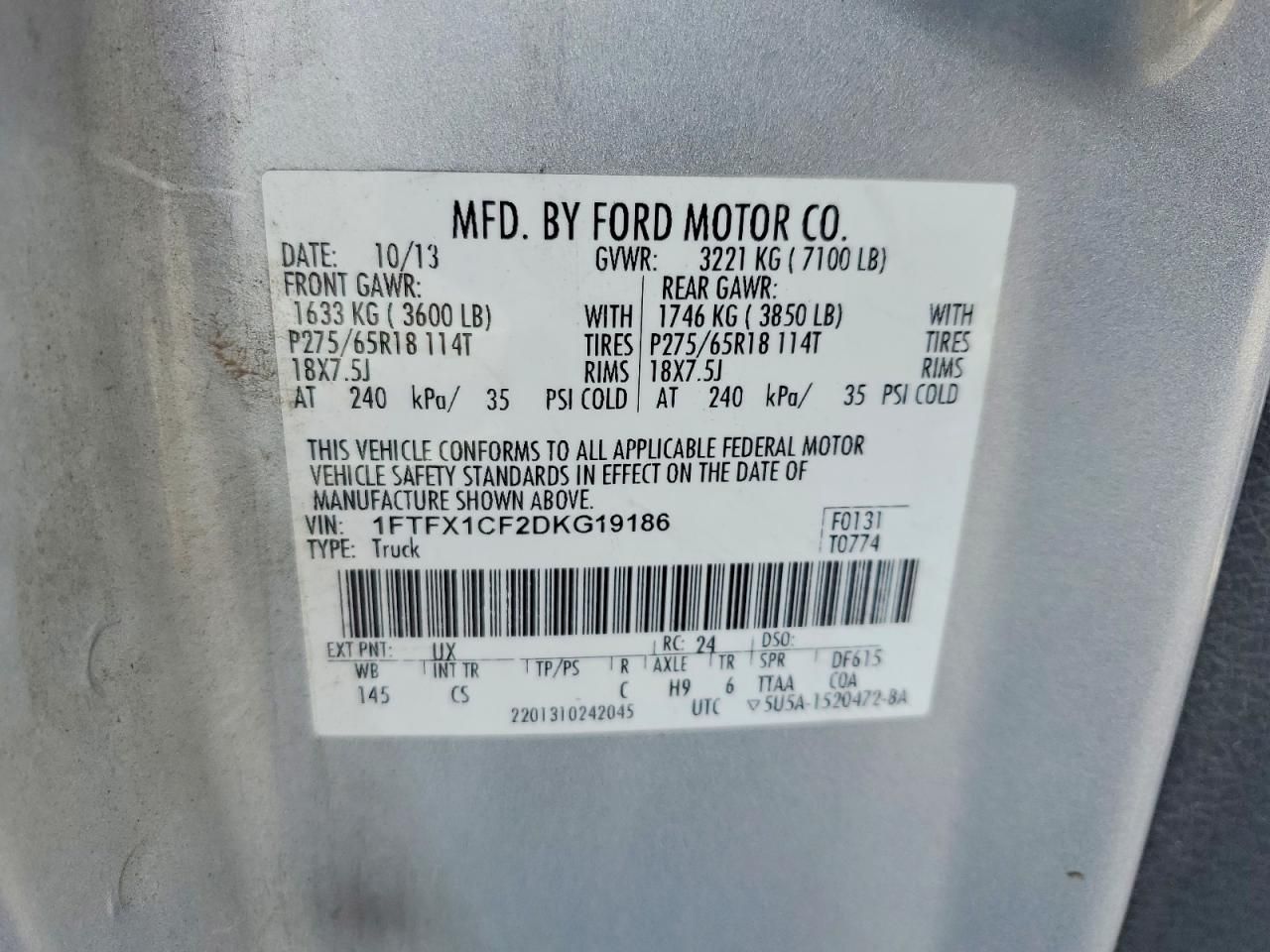 2013 Ford F150 Super cab