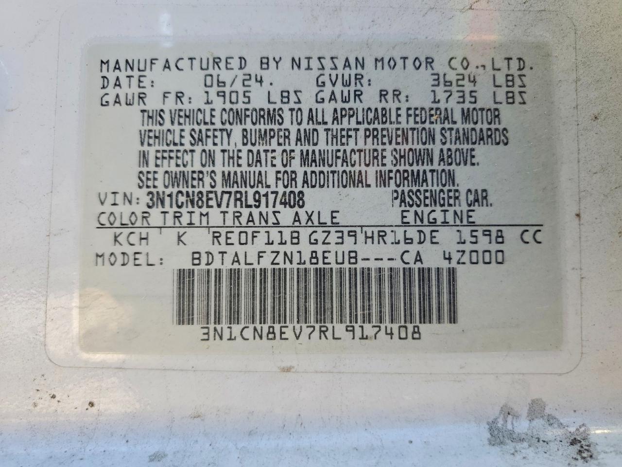 2024 Nissan Versa sv