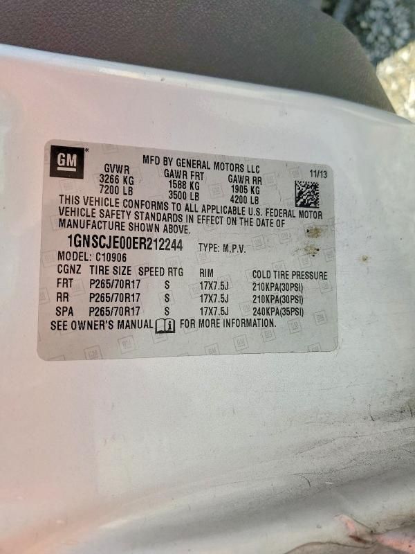 2014 Chevrolet Suburban C1500 lt