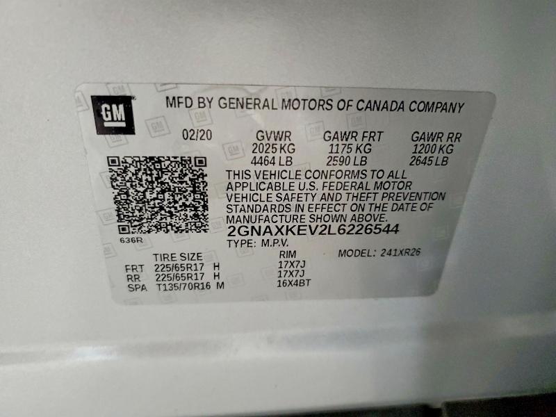 2020 Chevrolet Equinox lt