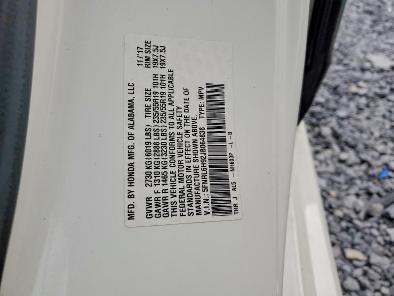 2018 Honda Odyssey Elite