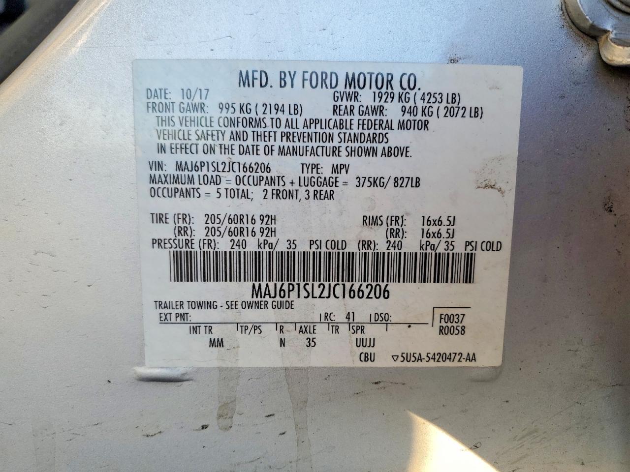 2018 Ford Ecosport s