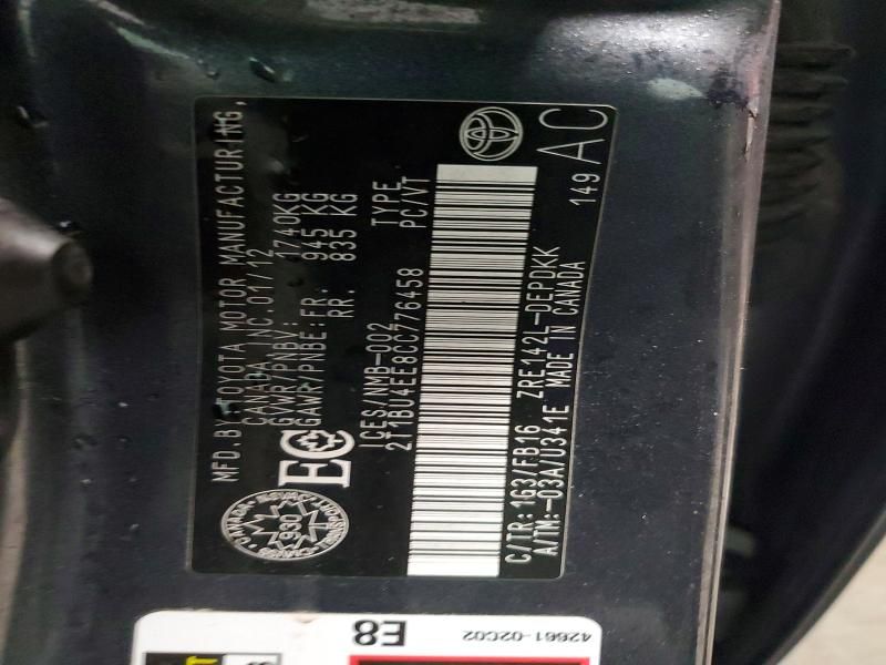 2012 Toyota Corolla Base