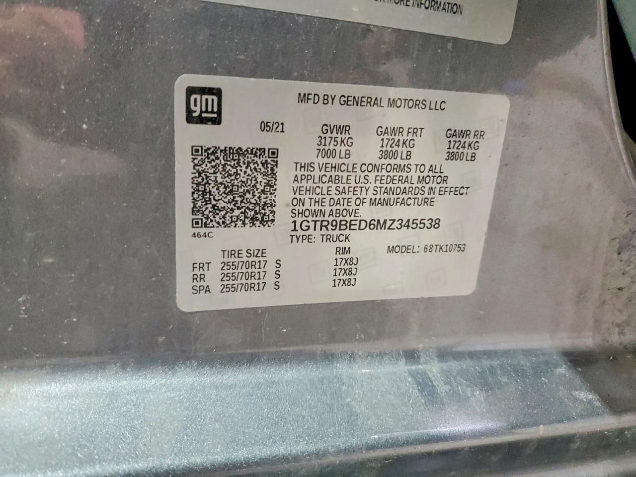 2021 GMC Sierra K1500 sle