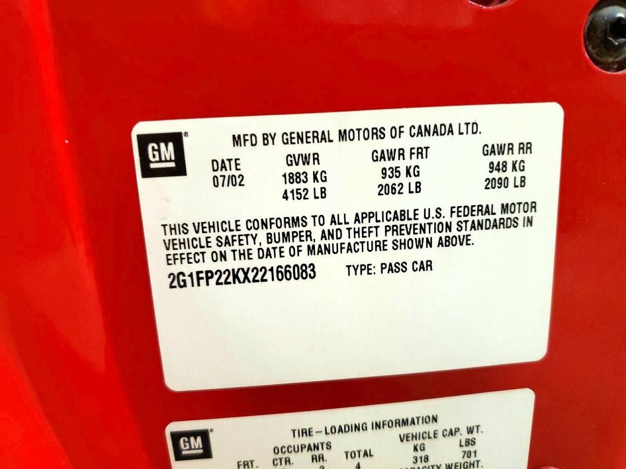 2002 Chevrolet Camaro