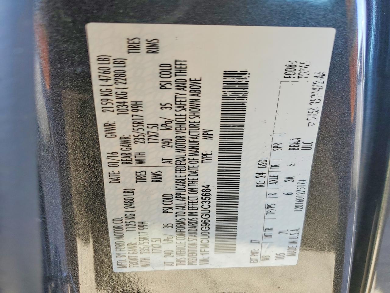 2016 Ford Escape se