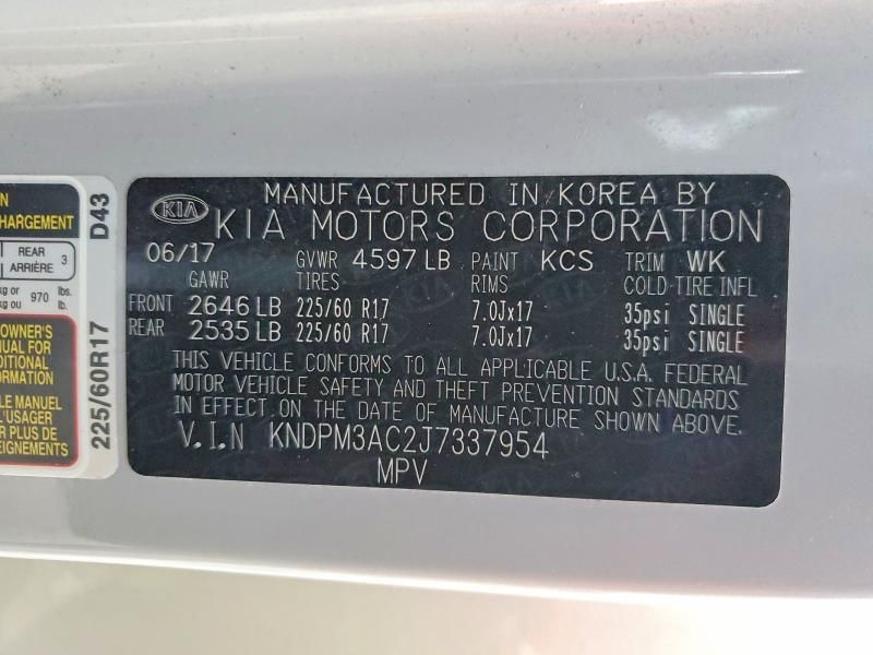 2018 KIA Sportage lx