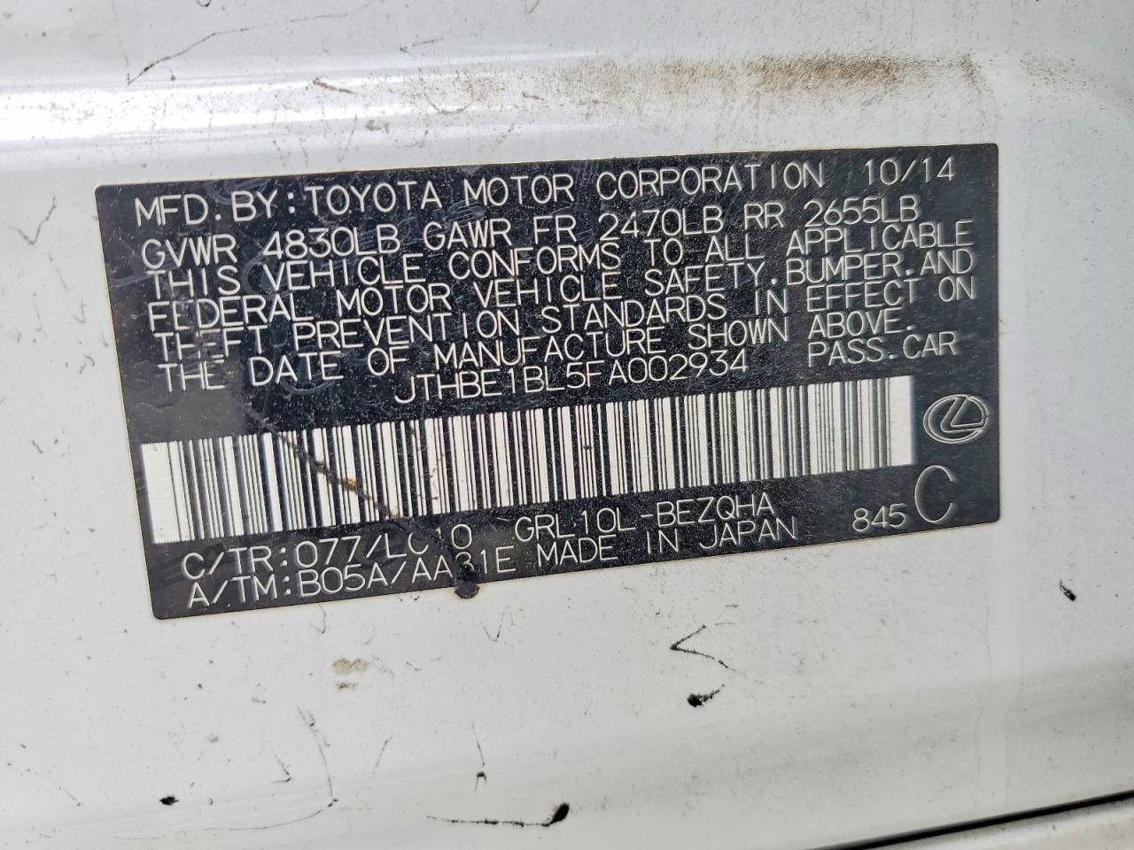 2015 Lexus Gs 350