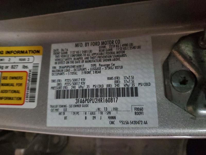 2017 Ford Fusion se Phev