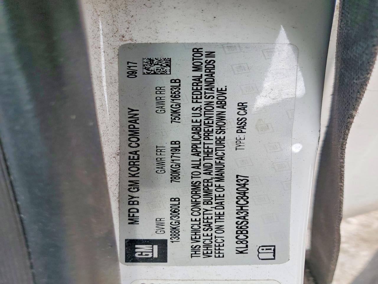 2017 Chevrolet Spark ls