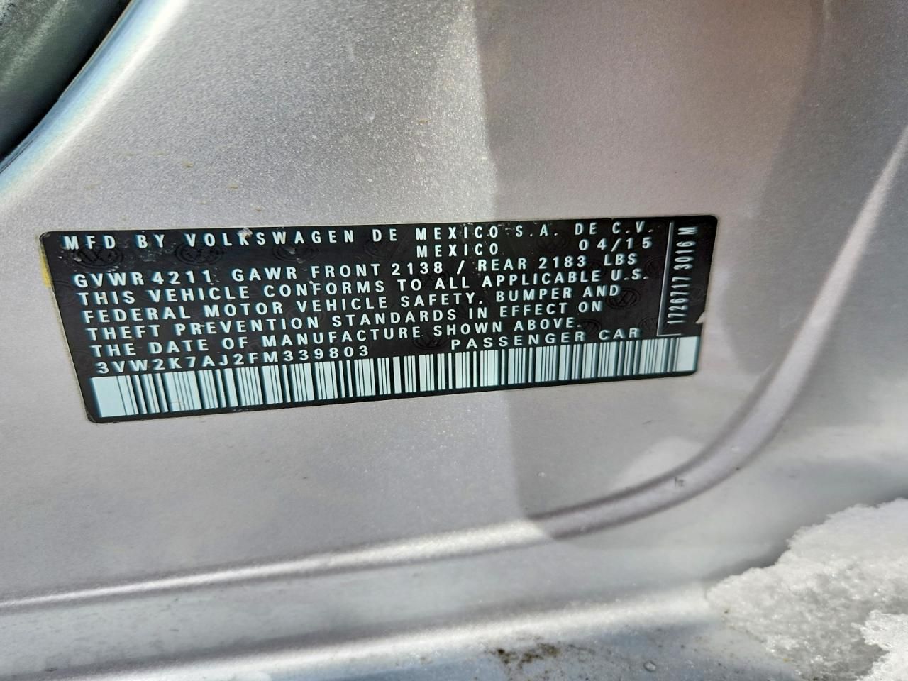 2015 Volkswagen Jetta Base