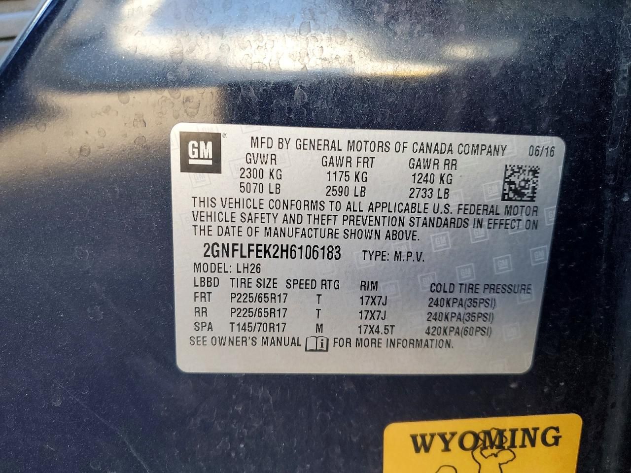 2017 Chevrolet Equinox lt