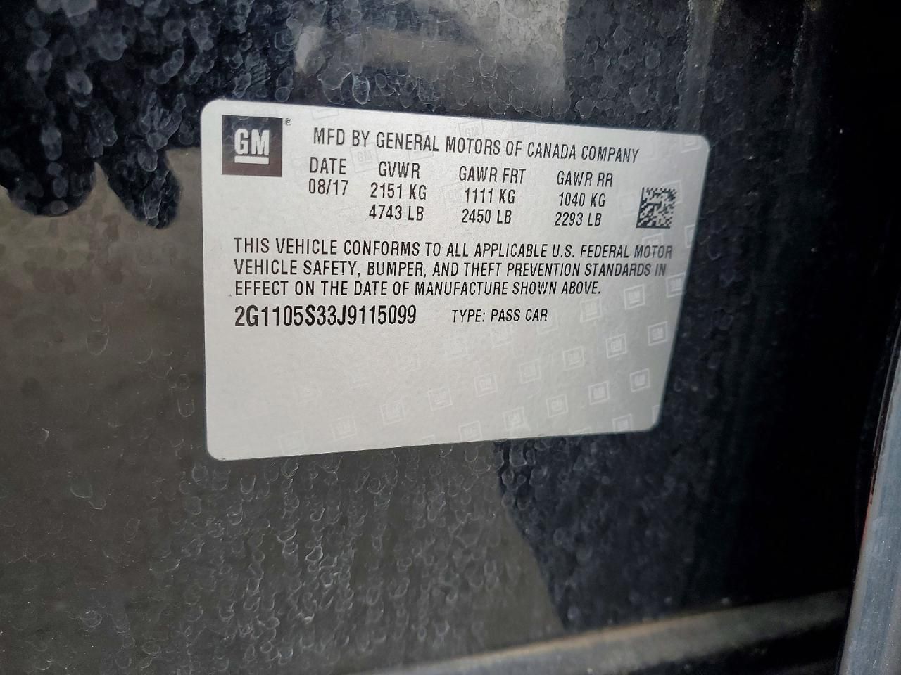 2018 Chevrolet Impala lt