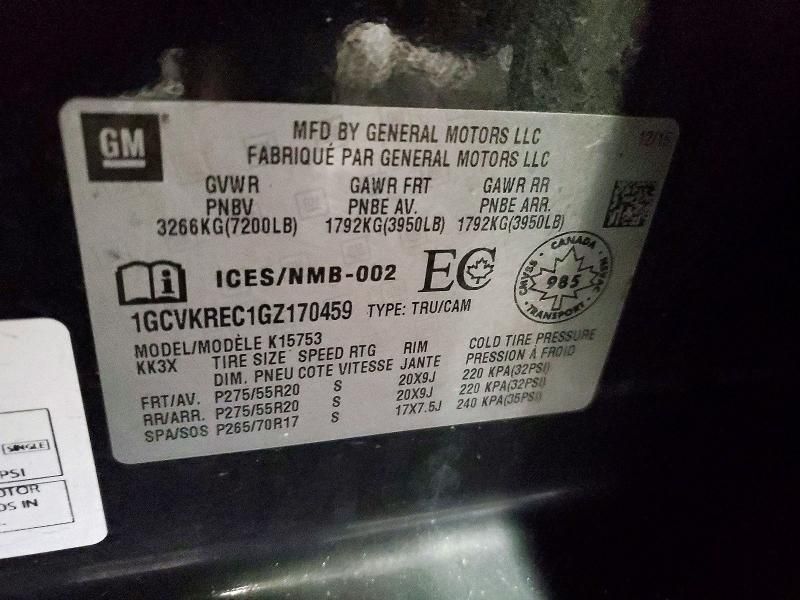 2016 Chevrolet Silverado K1500 lt