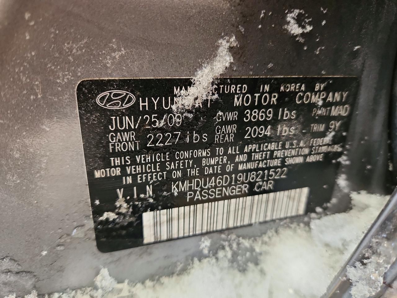 2009 Hyundai Elantra gls