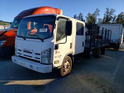 Isuzu NPR salvage cars for sale: 2009 Isuzu NPR Crew Cab Flatbed Truck