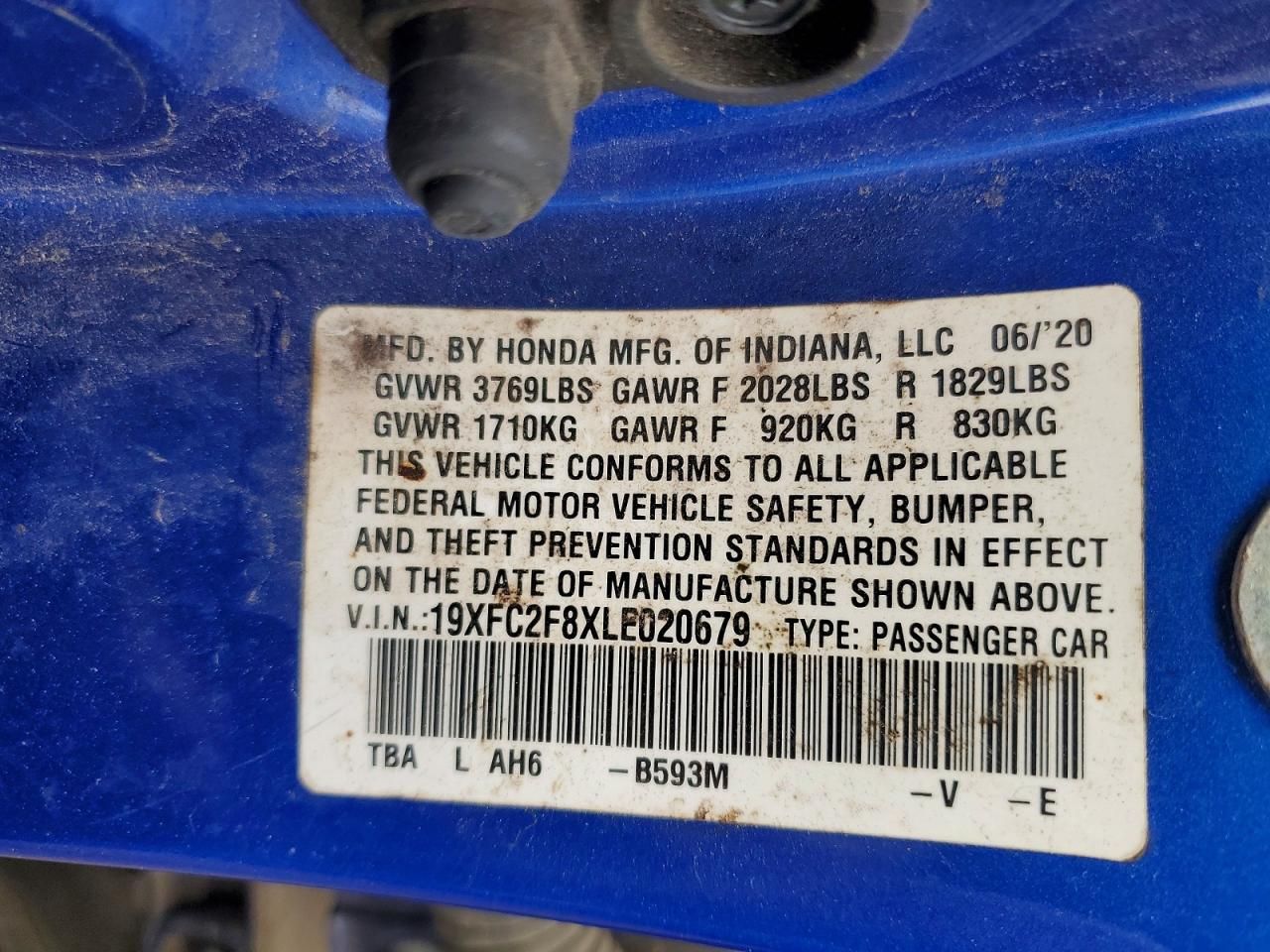 2020 Honda Civic Sport