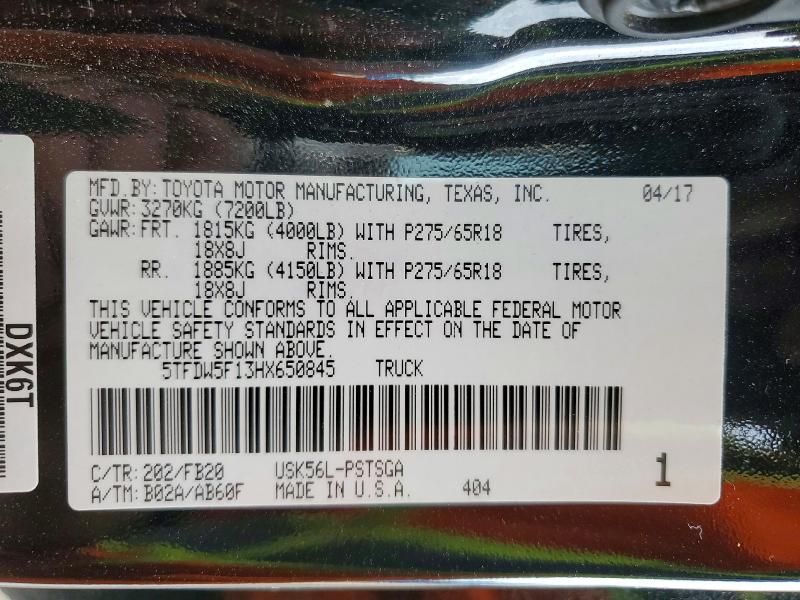 2017 Toyota Tundra Crewmax SR5