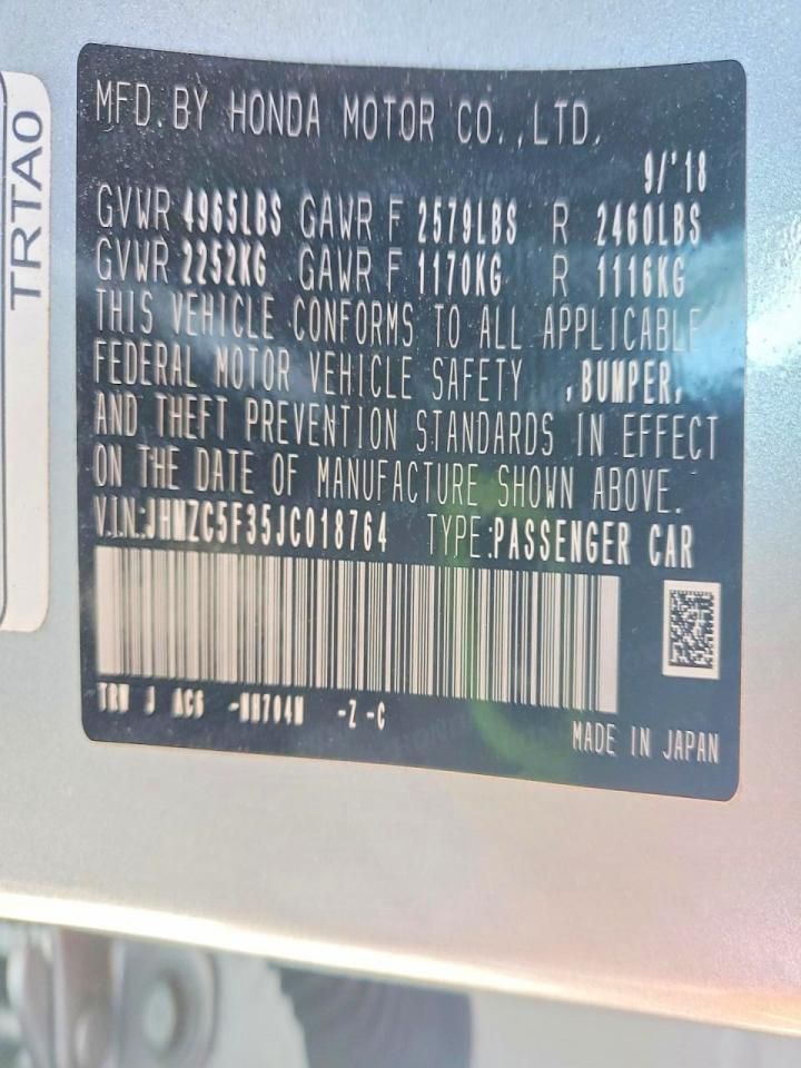 2018 Honda Clarity Touring