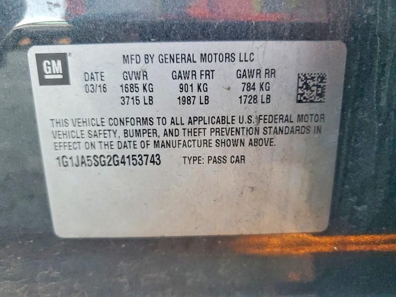 2016 Chevrolet Sonic ls