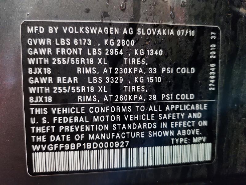 2011 Volkswagen Touareg V6
