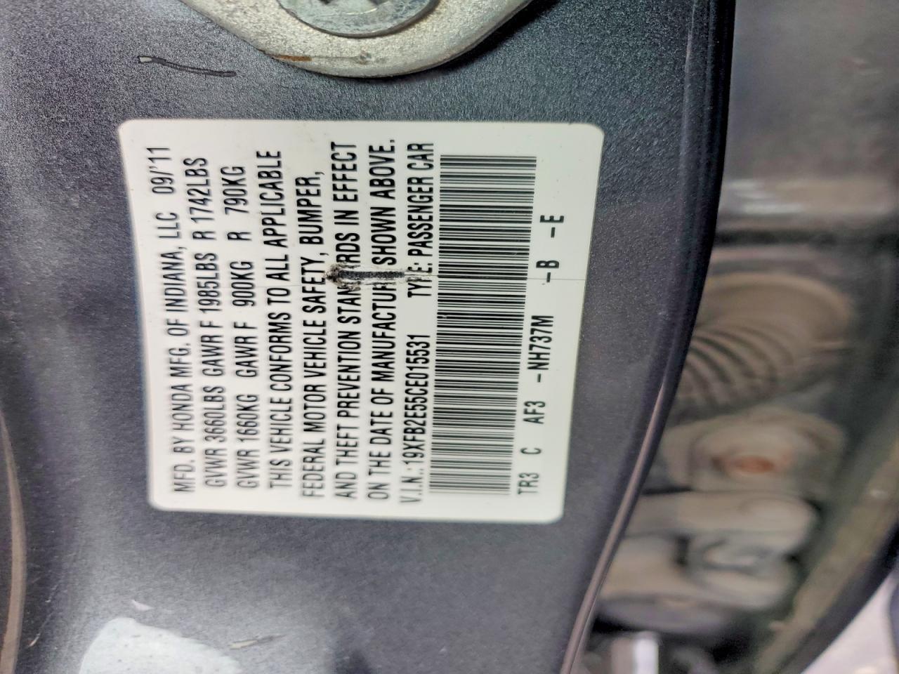 2012 Honda Civic lx