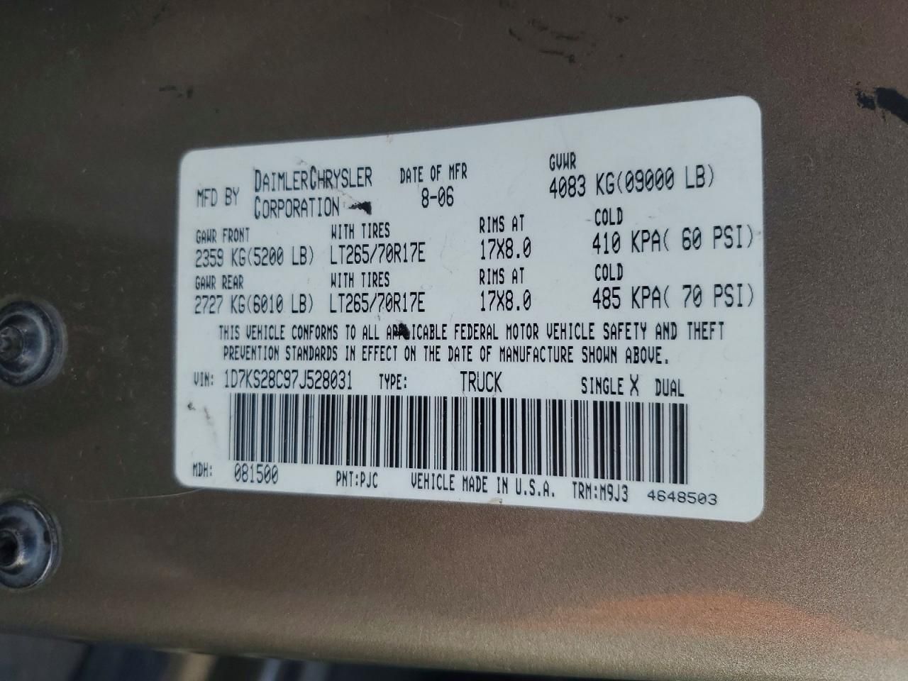 2007 Dodge RAM 2500 ST