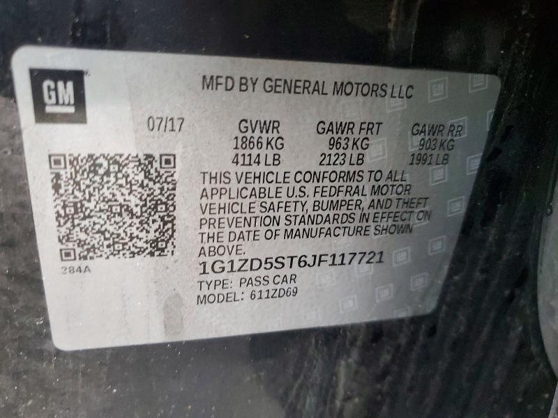 2018 Chevrolet Malibu lt
