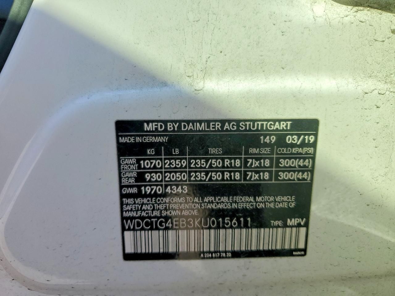 2019 Mercedes-Benz Gla 250