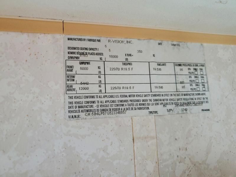 2002 Rvision 2002 Workhorse Custom Chassis Rvision